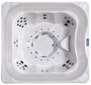riverflow commercial hot tub from above